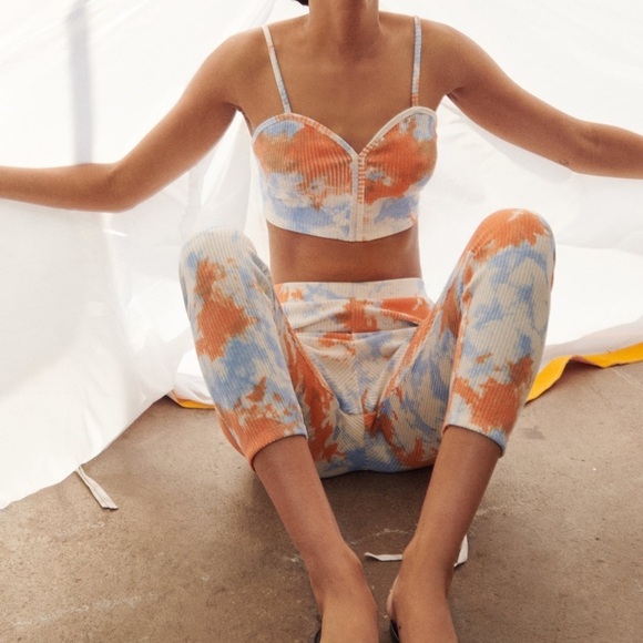 ZARA High Waisted Tie Dye Leggings BNWT - Picture 1 of 3